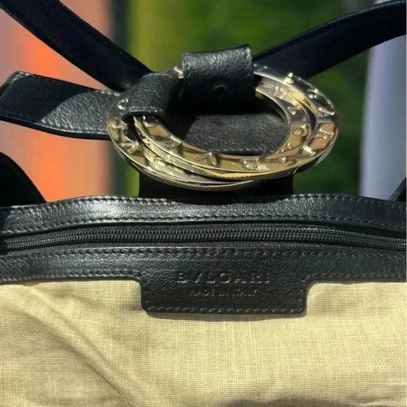 Bulgari Chandra Black Leather Tote Bag, bought new, good used condition. - Picture 9 of 14